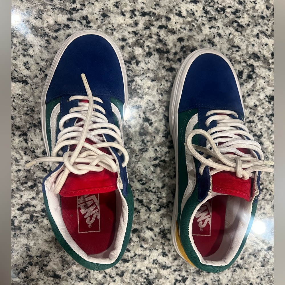 Vans Colorful Athletic Sneakers - Blue, Green, Red, Yellow size 8 - Picture 5 of 5